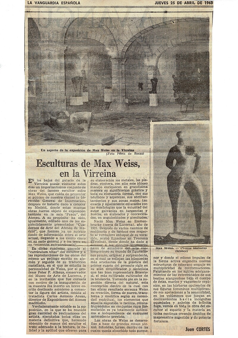 Bildhauer Max Weiss, 