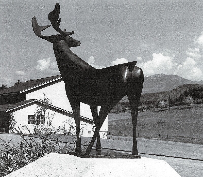 Skulptur Hirsch Gersag (1953) von Bildhauer Max Weiss, Bild 3 von 8