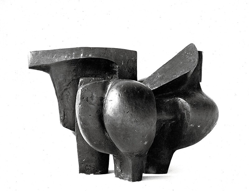 Skulptur Feuerpferde klein Bronze (1959) von Bildhauer Max Weiss, Bild 2 von 2