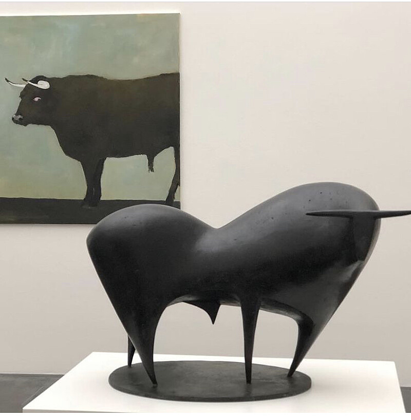 Skulptur Stier Kunstmuseum Luzern (1957) von Bildhauer Max Weiss, Bild 2 von 3