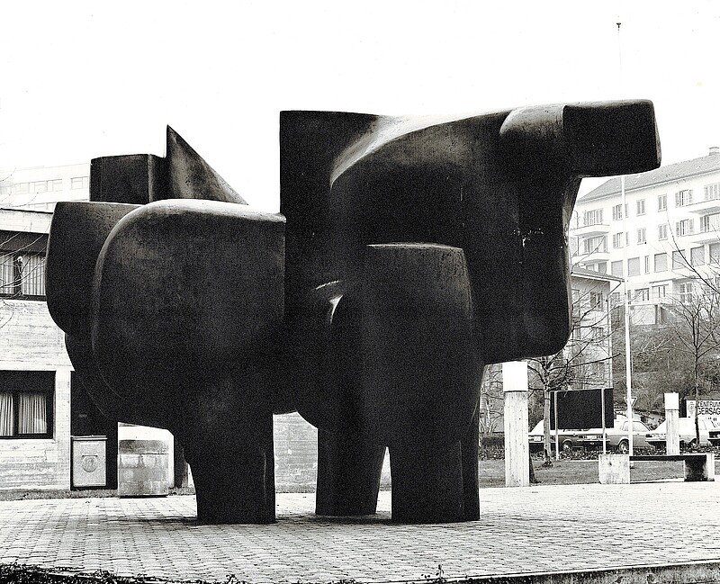 Skulptur Feuerpferde Gersag (1973) von Bildhauer Max Weiss, Bild 13 von 13