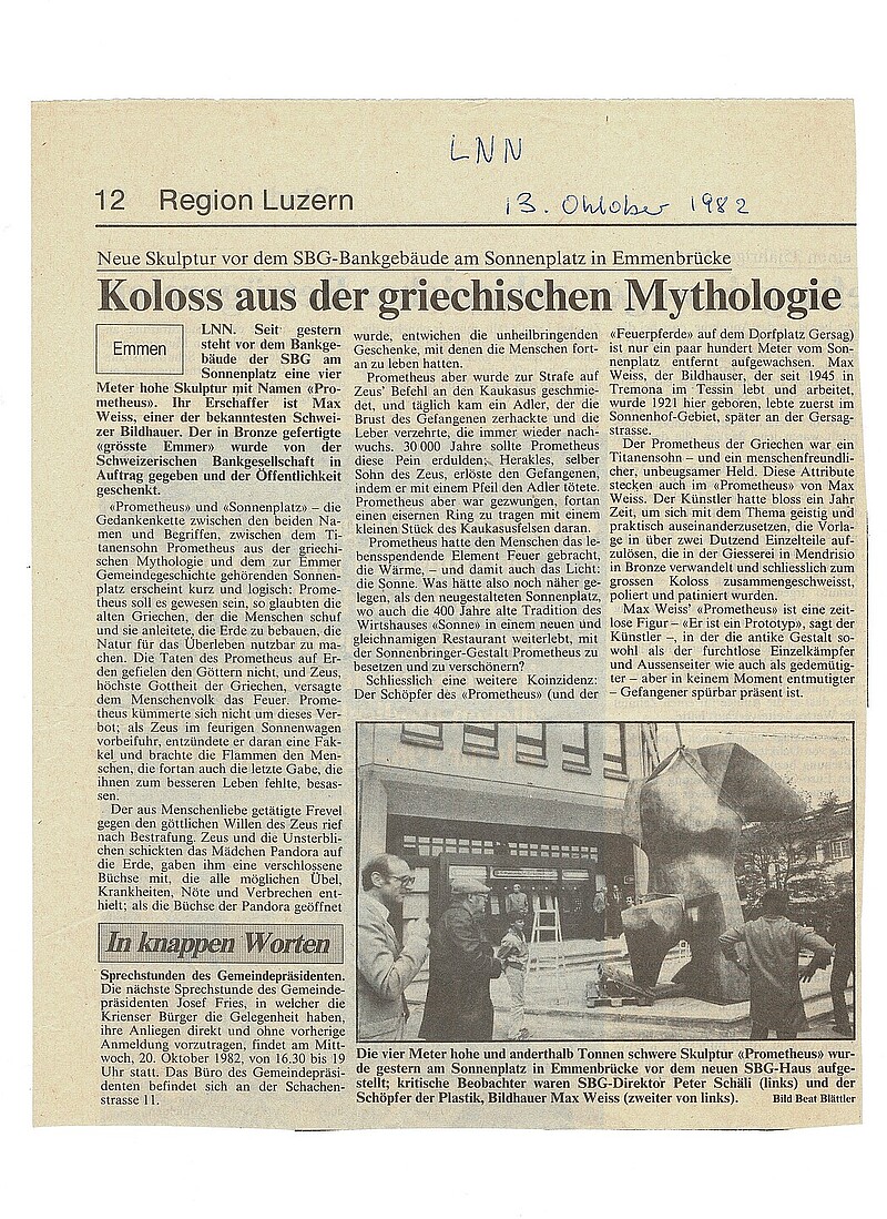 Bildhauer Max Weiss, 