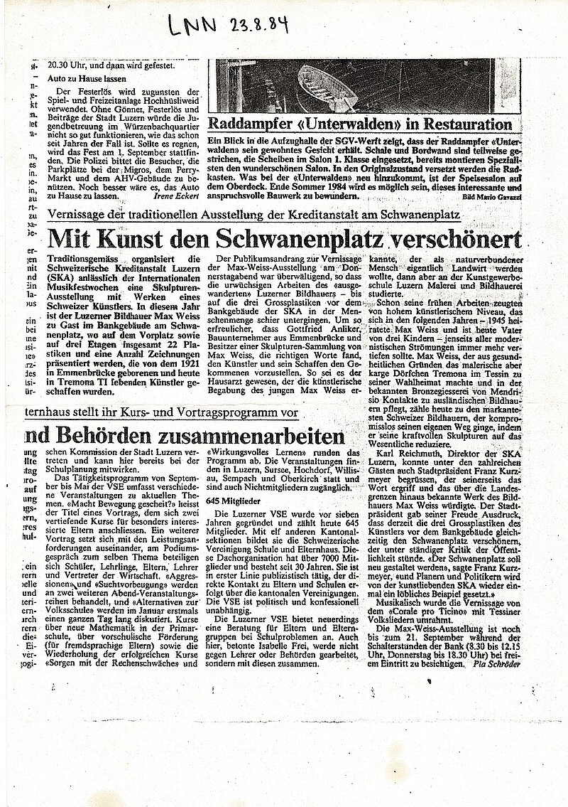 Bildhauer Max Weiss, 