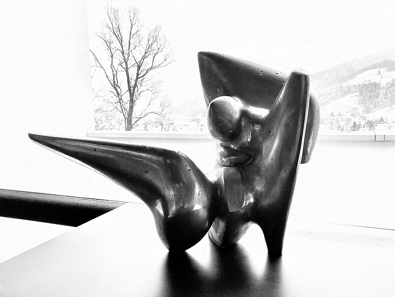 Skulptur Leda die Schwanengöttin (1970) von Bildhauer Max Weiss, Bild 2 von 8