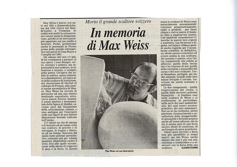 Bildhauer Max Weiss, 