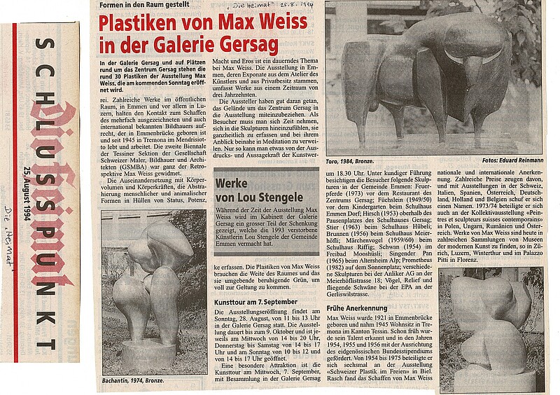 Bildhauer Max Weiss, 