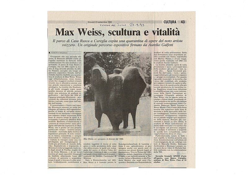 Bildhauer Max Weiss, 
