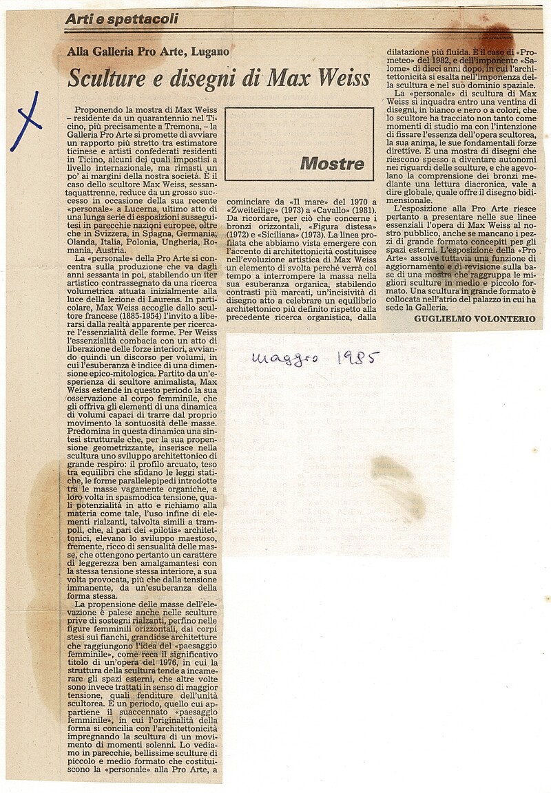Bildhauer Max Weiss, 