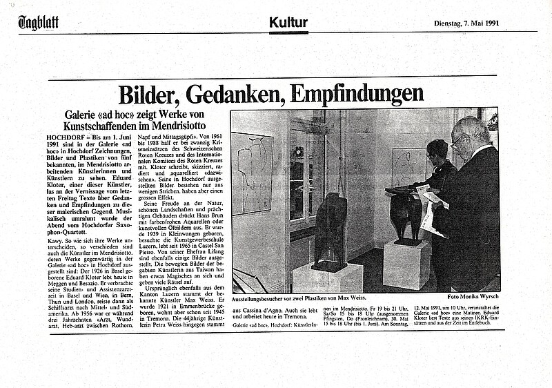 Bildhauer Max Weiss, 
