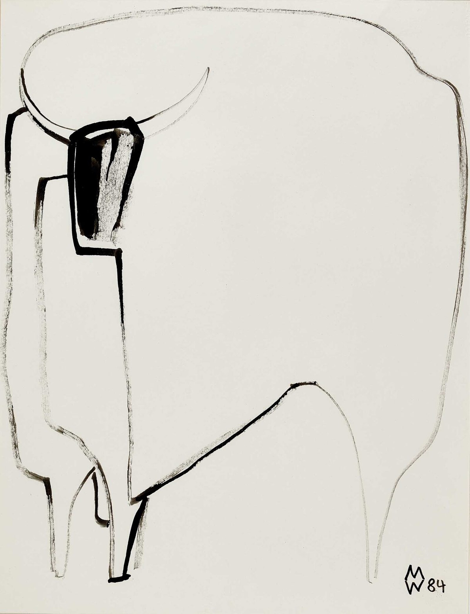 Skulptur Stier (1984) von Bildhauer Max Weiss, Bild 1 von 1