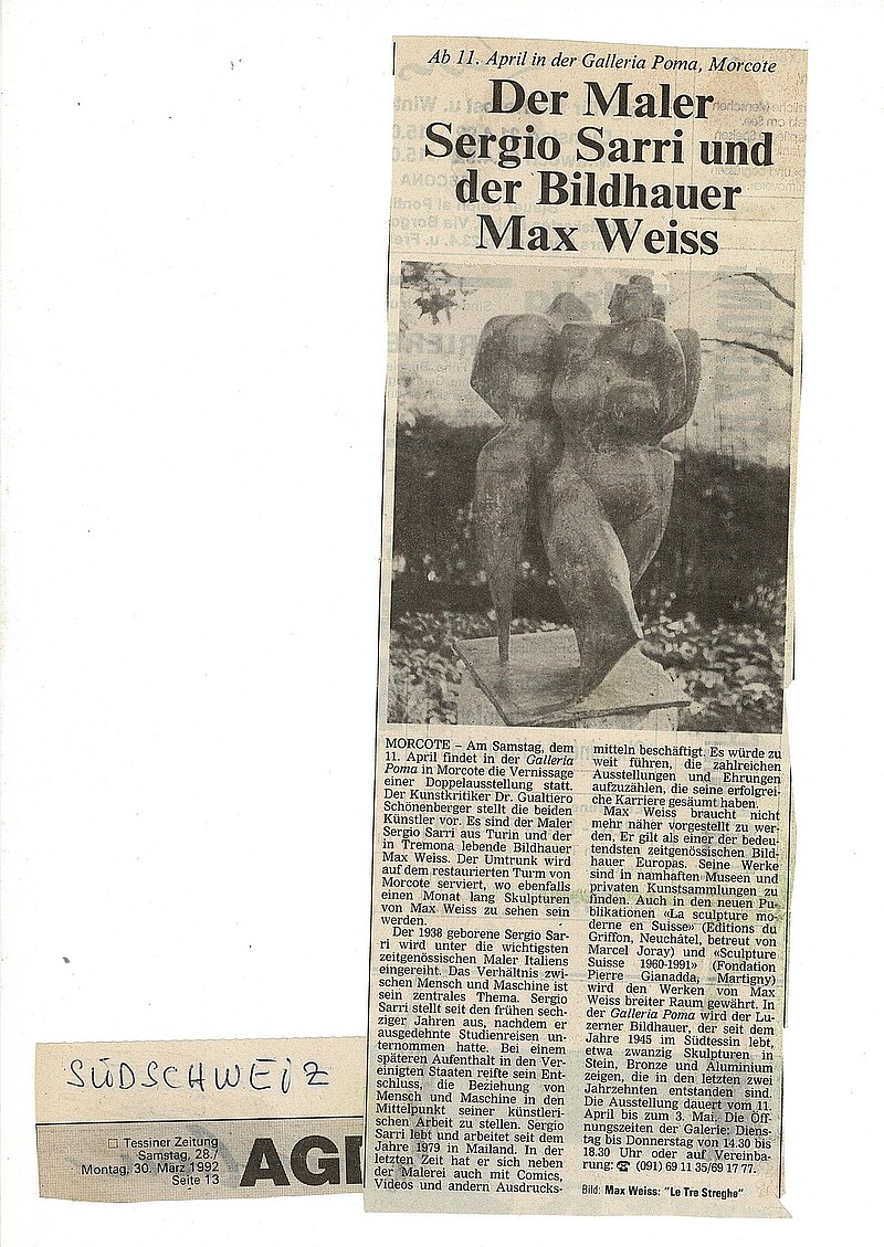 Bildhauer Max Weiss, 