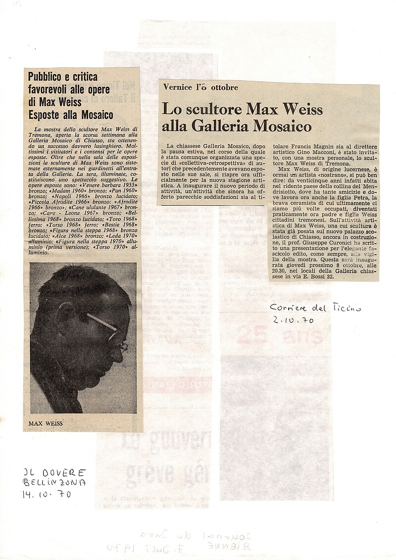 Bildhauer Max Weiss, 