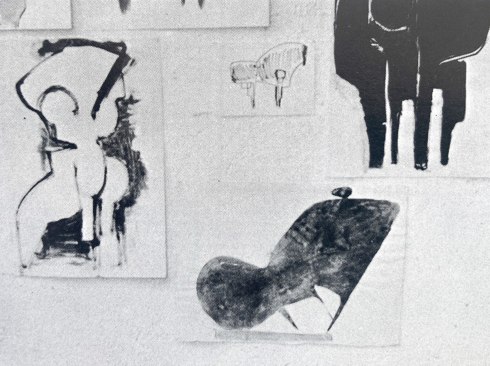 Skulptur Tier Studien  Atelierwand (1970) von Bildhauer Max Weiss, Bild 1 von 1