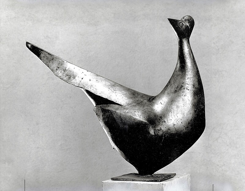 Skulptur Fasan (1950) von Bildhauer Max Weiss