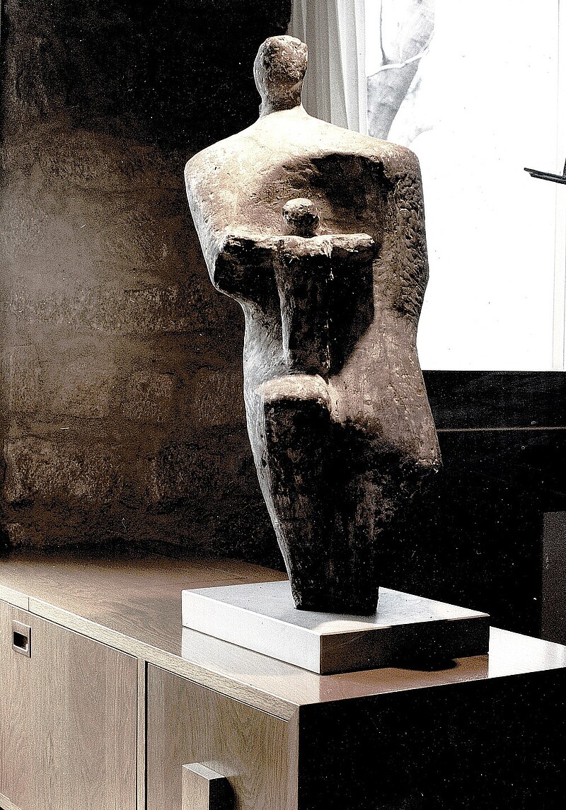 Skulptur Kapelle Eingangs Dorf Tremona (1965) von Bildhauer Max Weiss, Bild 2 von 4