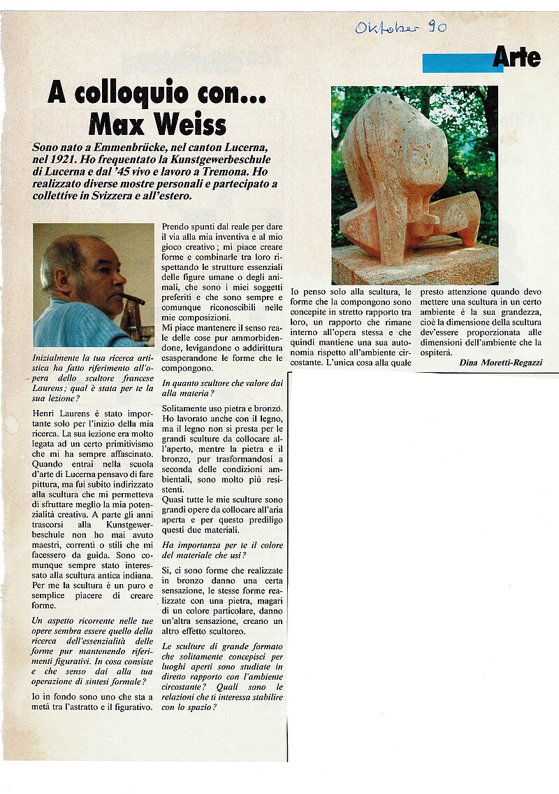 Bildhauer Max Weiss, 