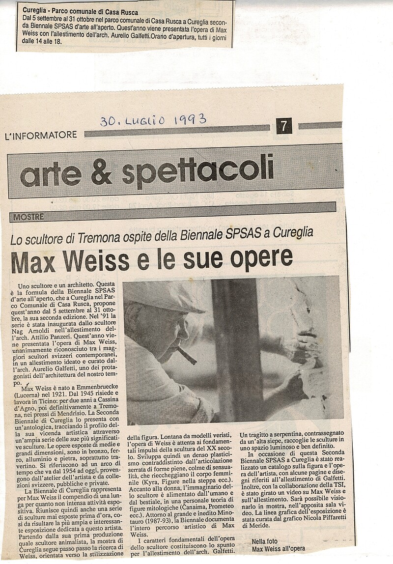 Bildhauer Max Weiss, 