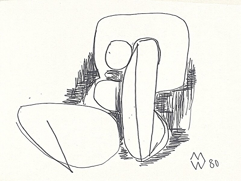 Skulptur Studie LEDA (1980) von Bildhauer Max Weiss