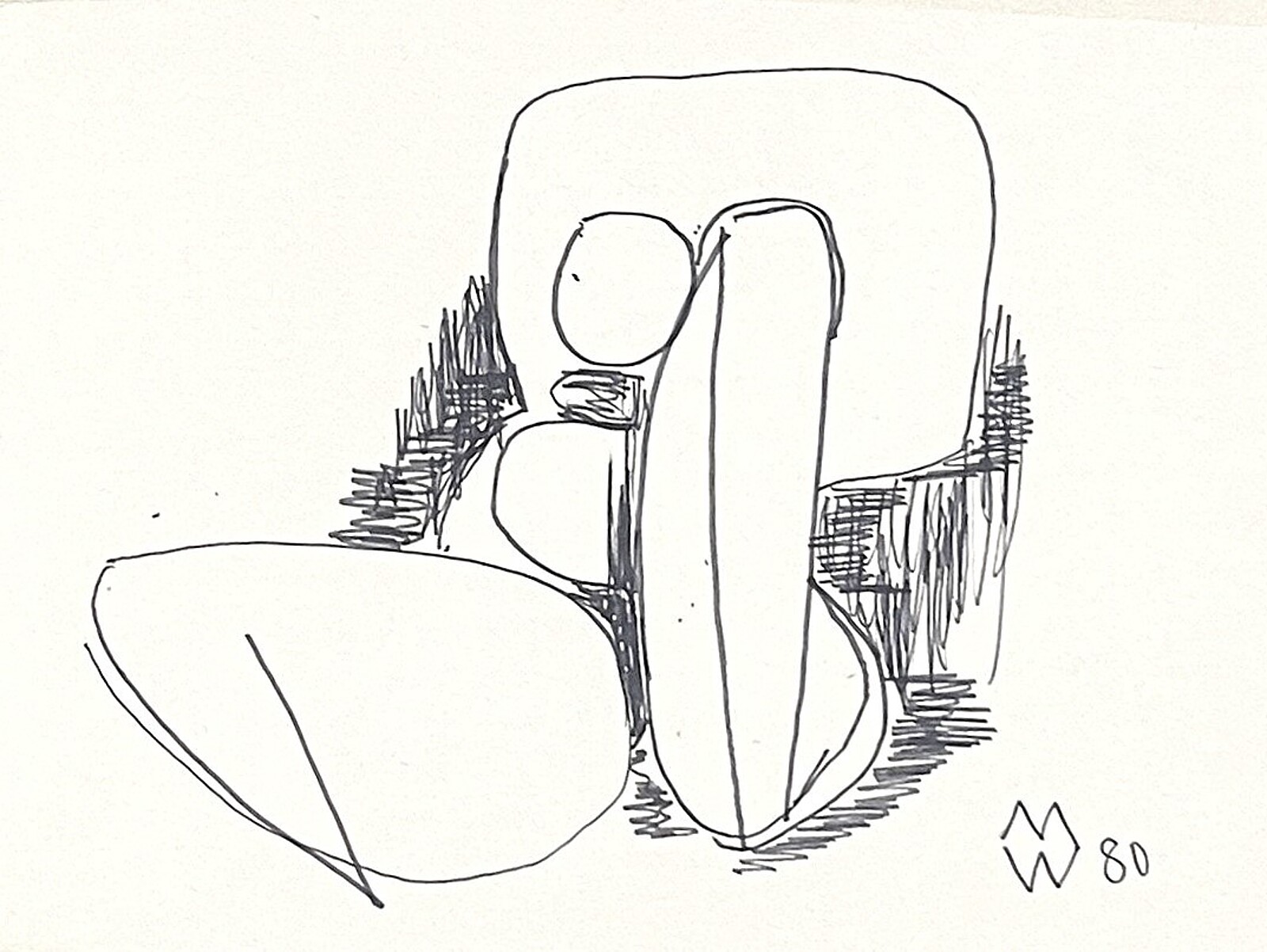 Skulptur Studie LEDA (1980) von Bildhauer Max Weiss, Bild 1 von 1